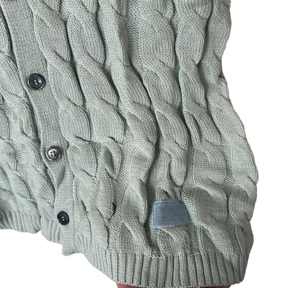 Reuben Oliver The Short Sleeve Country Club Button Down Sweater Mint Green SZ XL - Picture 5 of 9